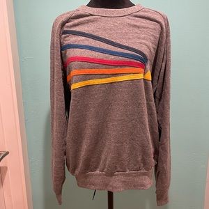 NWT Aviator Nation Daydream pullover sweatshirt in heather gray - S
